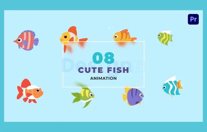 2D Fish Character Animation Scene