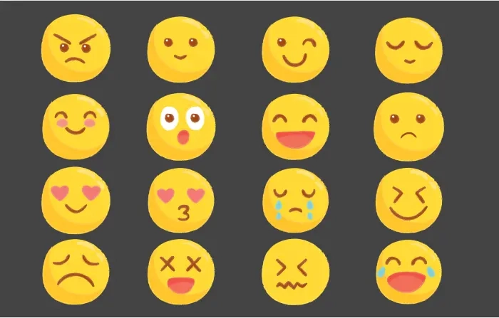 2D Smiley Emoji Pack Illustration image