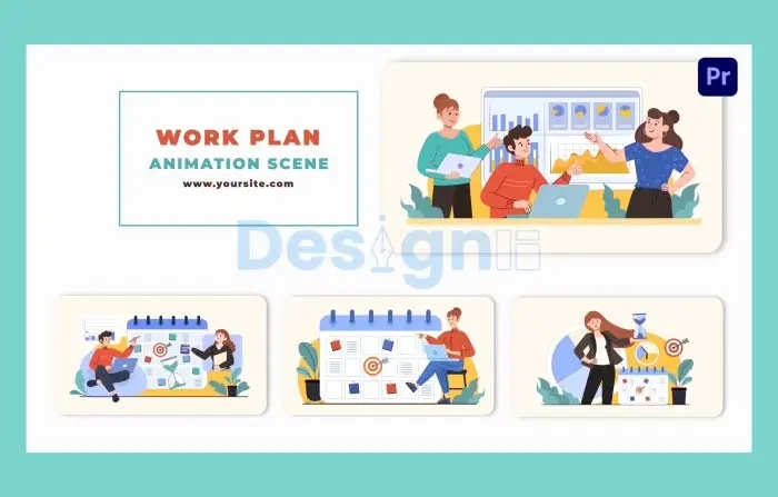 2D Work Plan Animation Scene