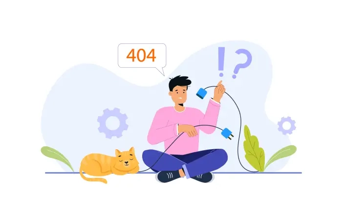 404 Error Customize Illustrations image