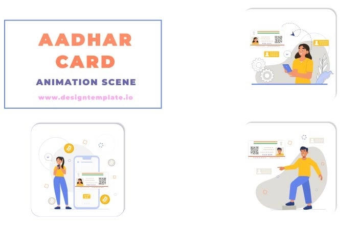 Aadhar Card Animation Scene After Effects Template