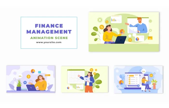 Accounting and Finance Planning Character Animation Scene