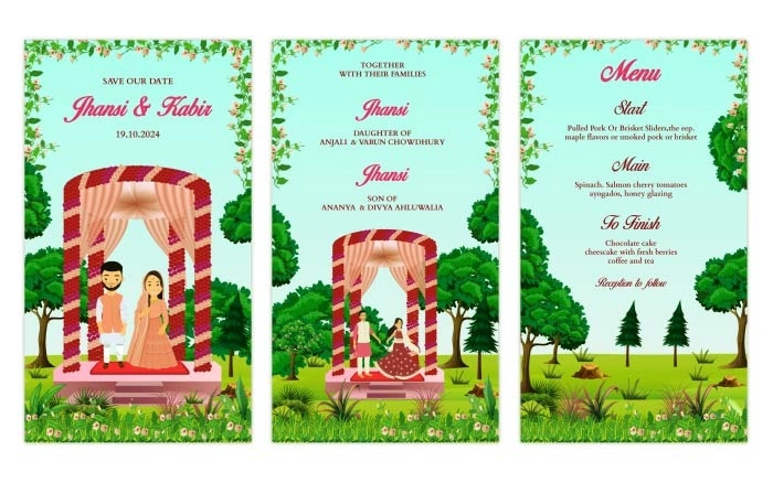After Effects Save The Date Wedding Card Instagram Story