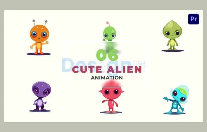 Animated Aliens Flat Character