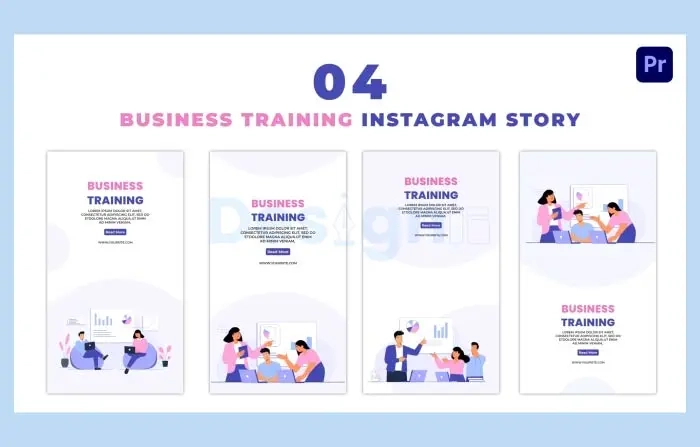 Animated Business Training Premium Vector Instagram Story