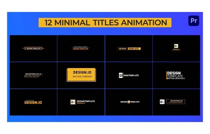 Animated Minimal Titles Pack