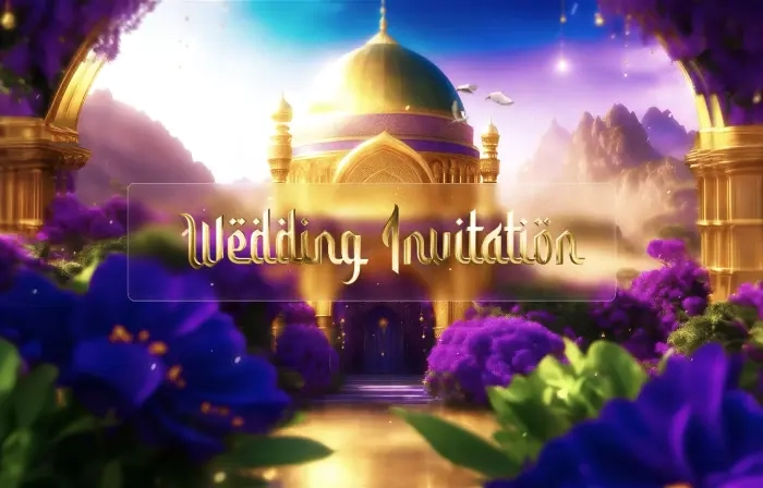 Arabic 3D Character Wedding Invitation Video Display