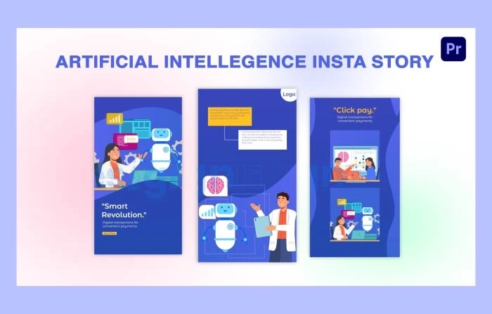 Artificial Intelligence Instagram Story Premiere Pro Template