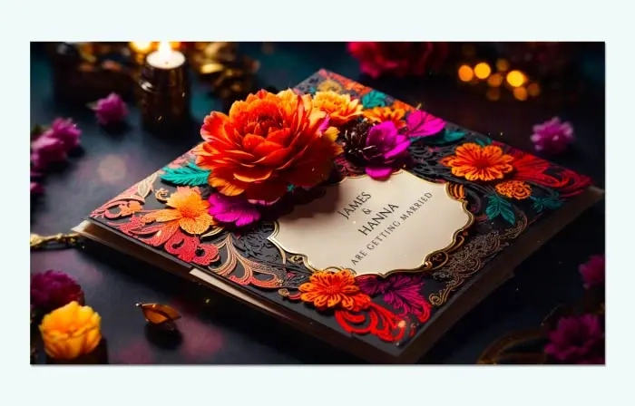 Attractive 3D Floral Wedding Invitation Slideshow