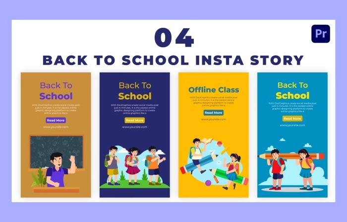 Back To School Instagram Story Premiere Pro Template
