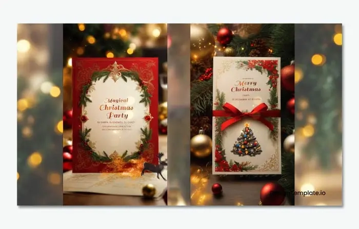 Beautiful 3D Merry Christmas Gathering Invitation Card Instagram Story