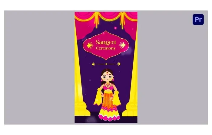 Beautiful Animated Sangeet Invitation Instagram Story