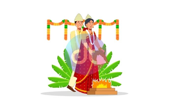 Beautiful Bengali Wedding Animation Scene