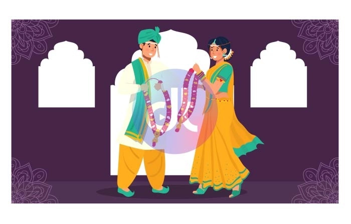 Beautiful Character Of Maharashtrian Wedding Animation Scene