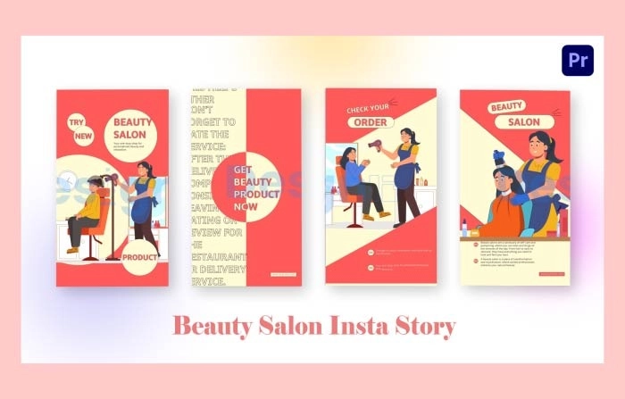 Beauty Salon Instagram Story Premiere Pro Template