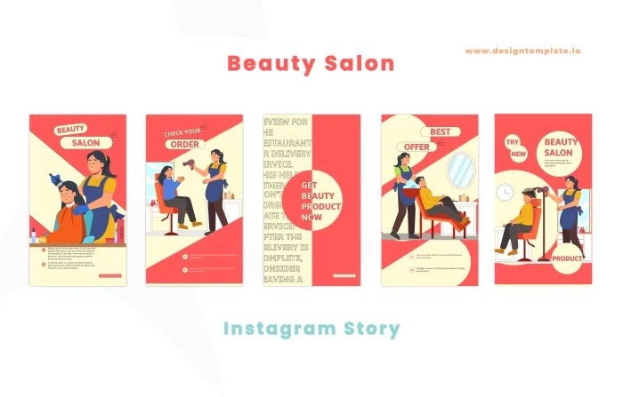 Best Beauty Salon After Effects Instagram Story Template