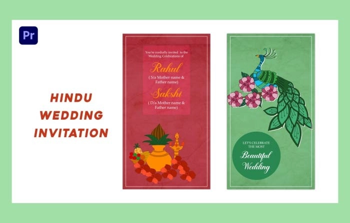 Best Hindu Wedding Invitation Premiere Pro Template