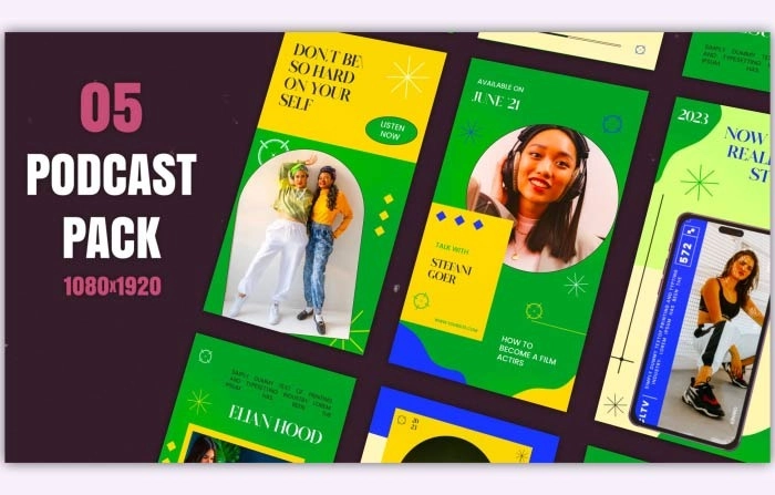 Best Podcast Instagram Story Frames After Effects Template