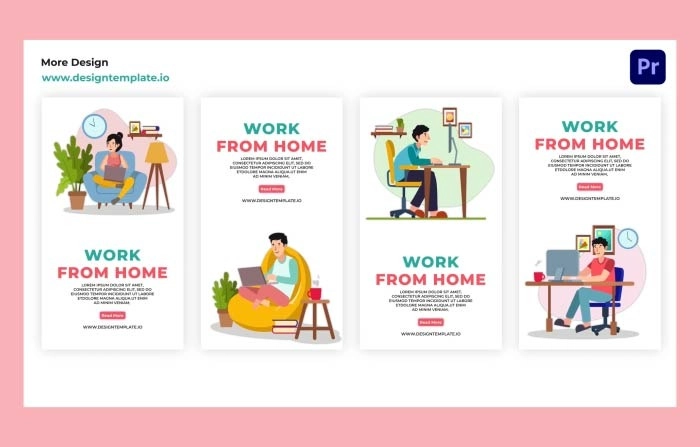 Best Work From Home Instagram Story Premiere Pro Template