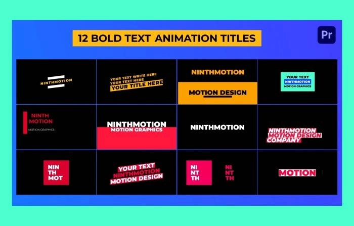 Bold Text Animation Titles Premiere Pro Template
