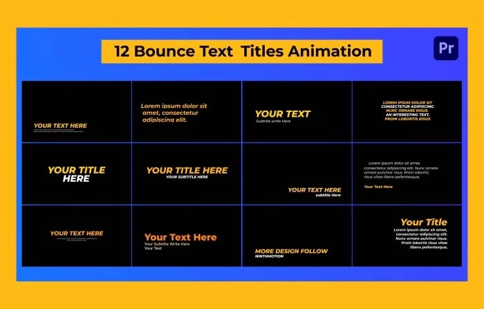 Bounce Text Titles Premiere Pro Template