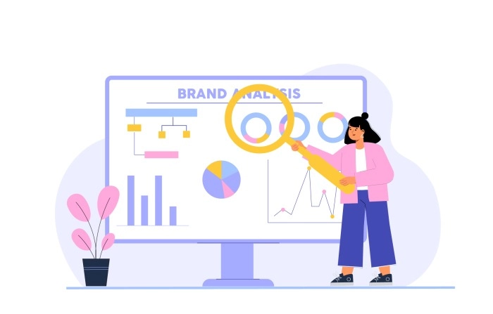 Brand Analyzing Concept Illustration