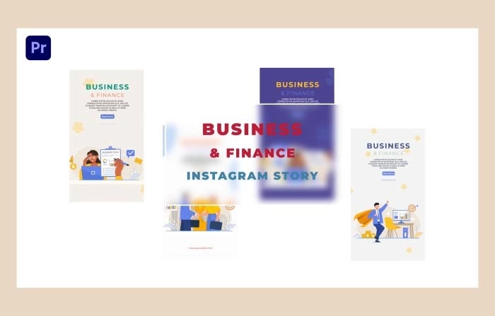 Business And Finance Animation Instagram Story Premiere Pro Template