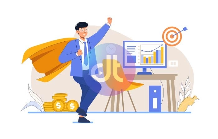 Business And Finance Vector Animation Scene
