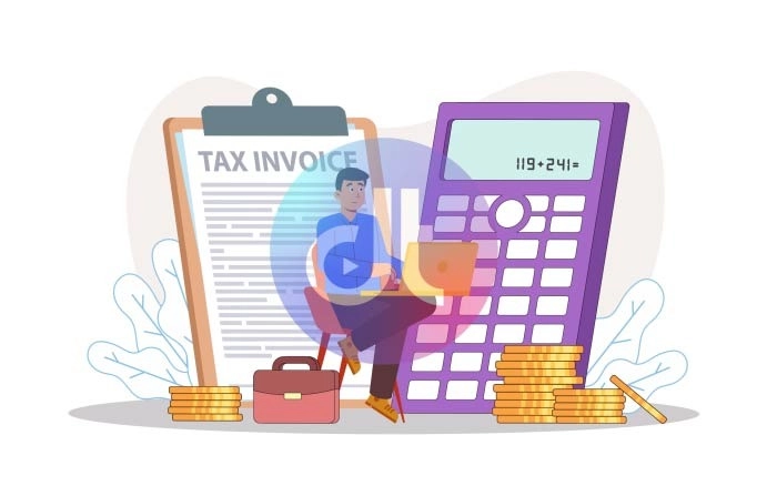 Business Taxes And Payment Animation Scene