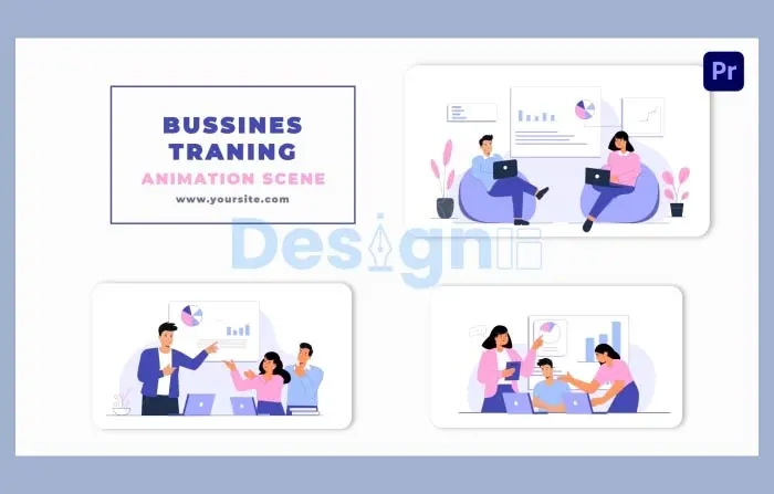 Business Training 2d Character Animation Scene