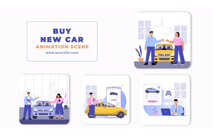 Buy New Car Animation After Effects Template