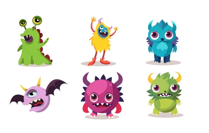 Cartoon Monster Vector Illustration Pack