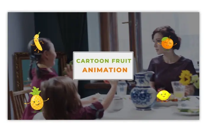 Cartoon Fruit Elements Animation Scene