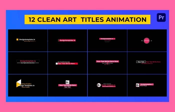 Clean Art Titles Animation