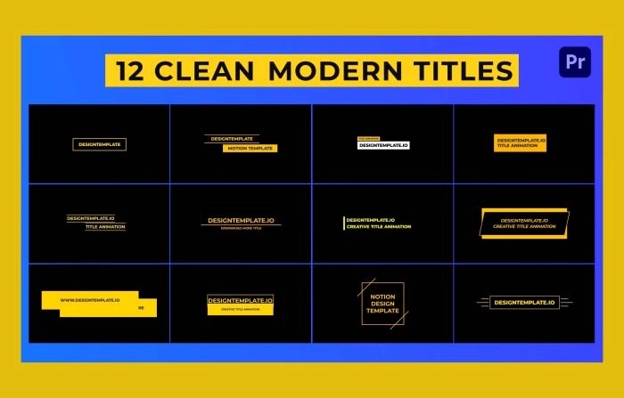 Clean Modern Titles Pack