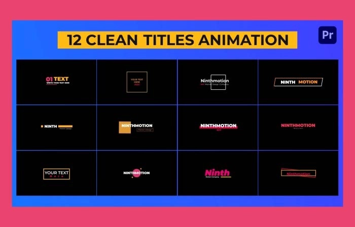 Clean Titles Animation Premiere Pro Template