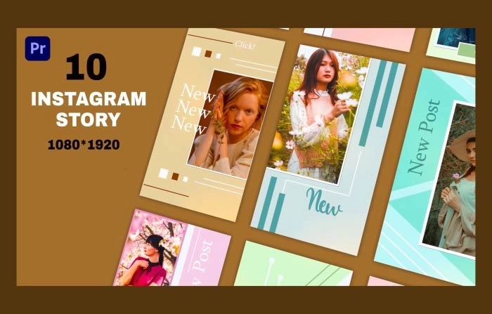 Click On New Post Premiere Pro Instagram Frame Template