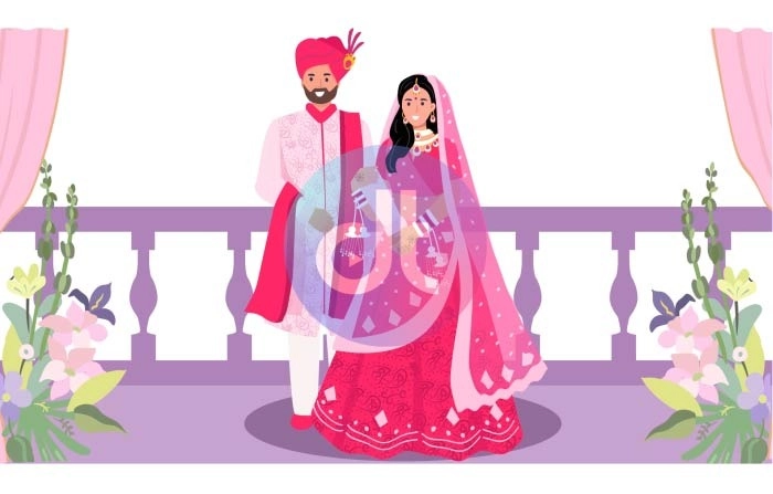 Collection Of Punjabi Wedding Animation Scene