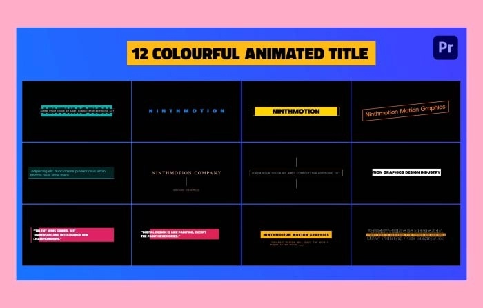 Colorful Animated Title Premiere Pro Template