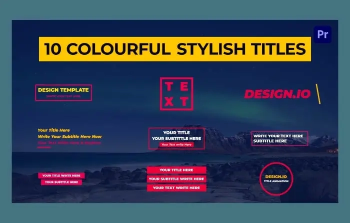Colorful Stylish Titles Pack
