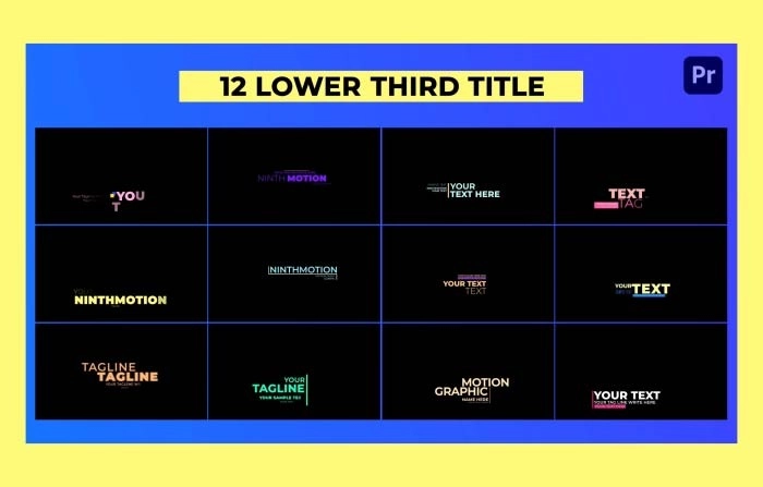 Colorful Title Animation And Lower Third Premiere Pro Template