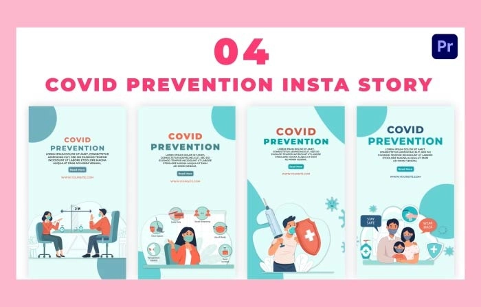 Covid Prevention Instagram Story Premiere Pro Template