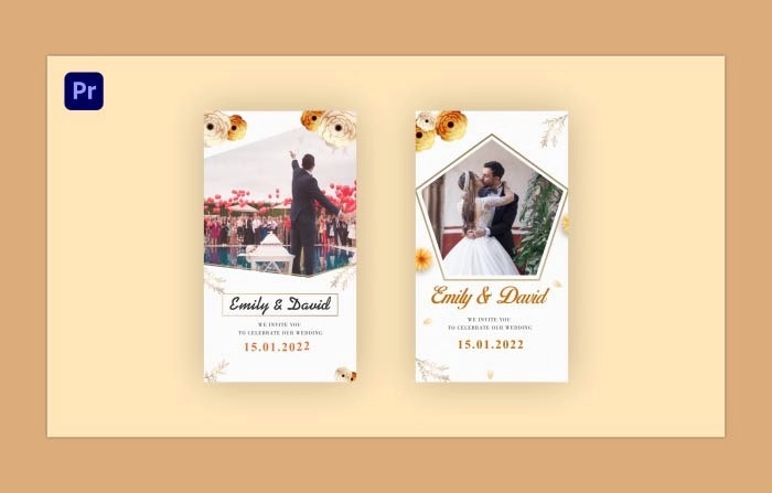 Create Engaging Wedding Invitations With Premiere Pro Templates For Instagram Stories