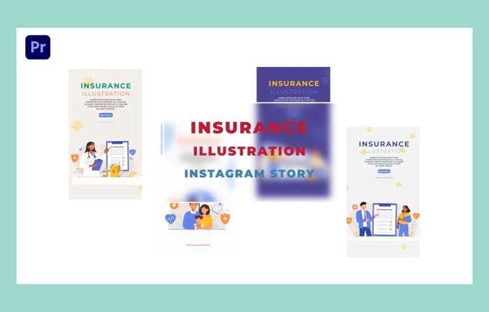 Create Professional Insurance Animations Instagram Story With Adobe Premiere Pro Template