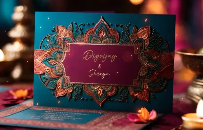 Creative 3D Indian Wedding Invitation Card Slideshow