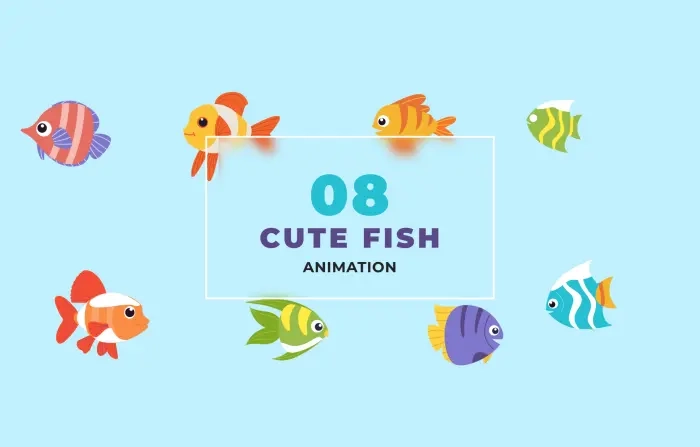 Creative Fish 2D Character Animation Scene