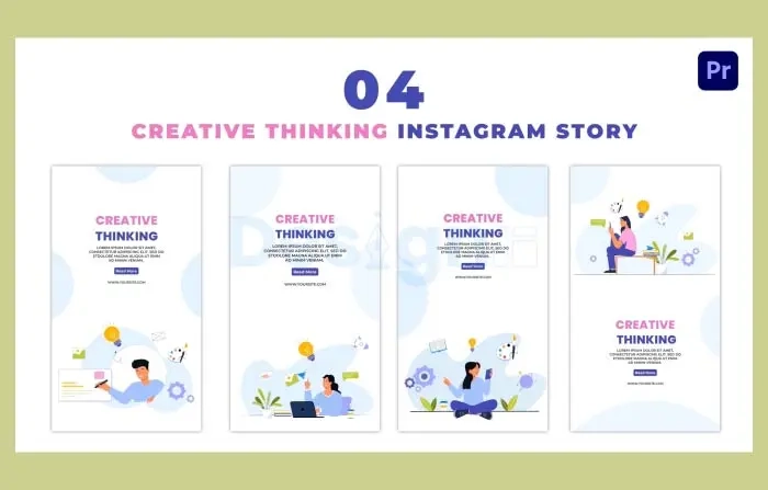 Creative Thinking Flat Vector Instagram Story