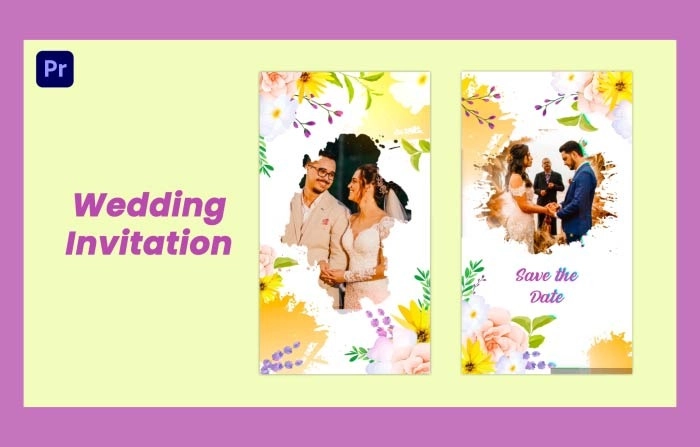 Creative Wedding Invitation Instagram Story Premiere Pro Template