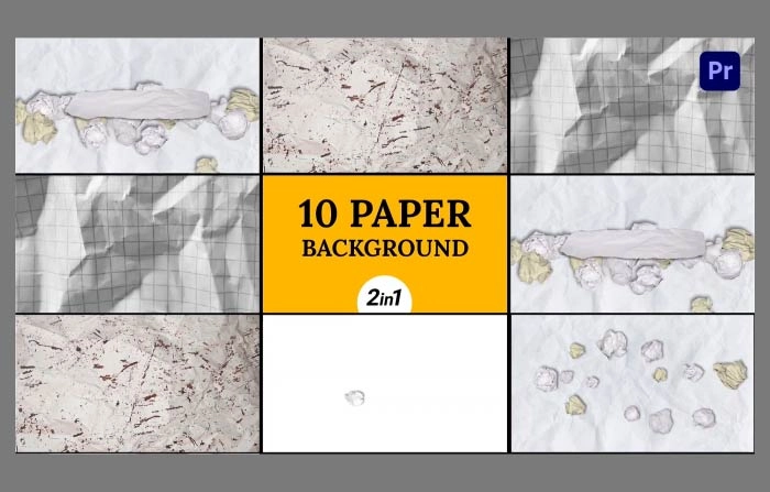 Crumpled and Grid Texture Paper Animated Background