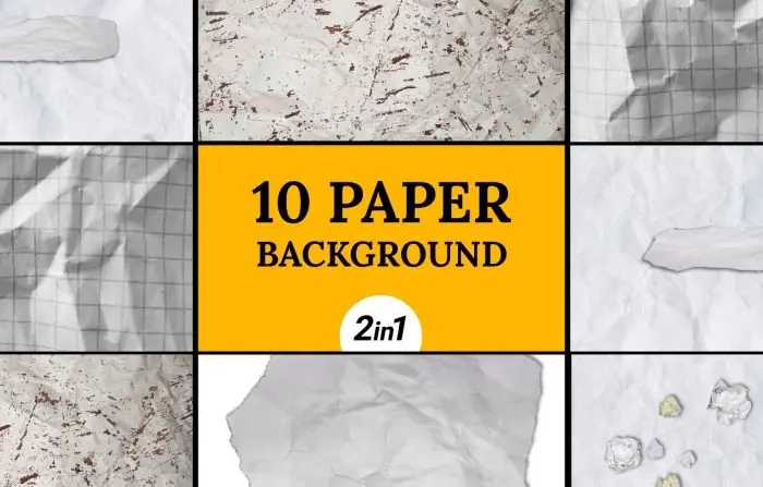 Crumpled and Grid Texture Paper Background